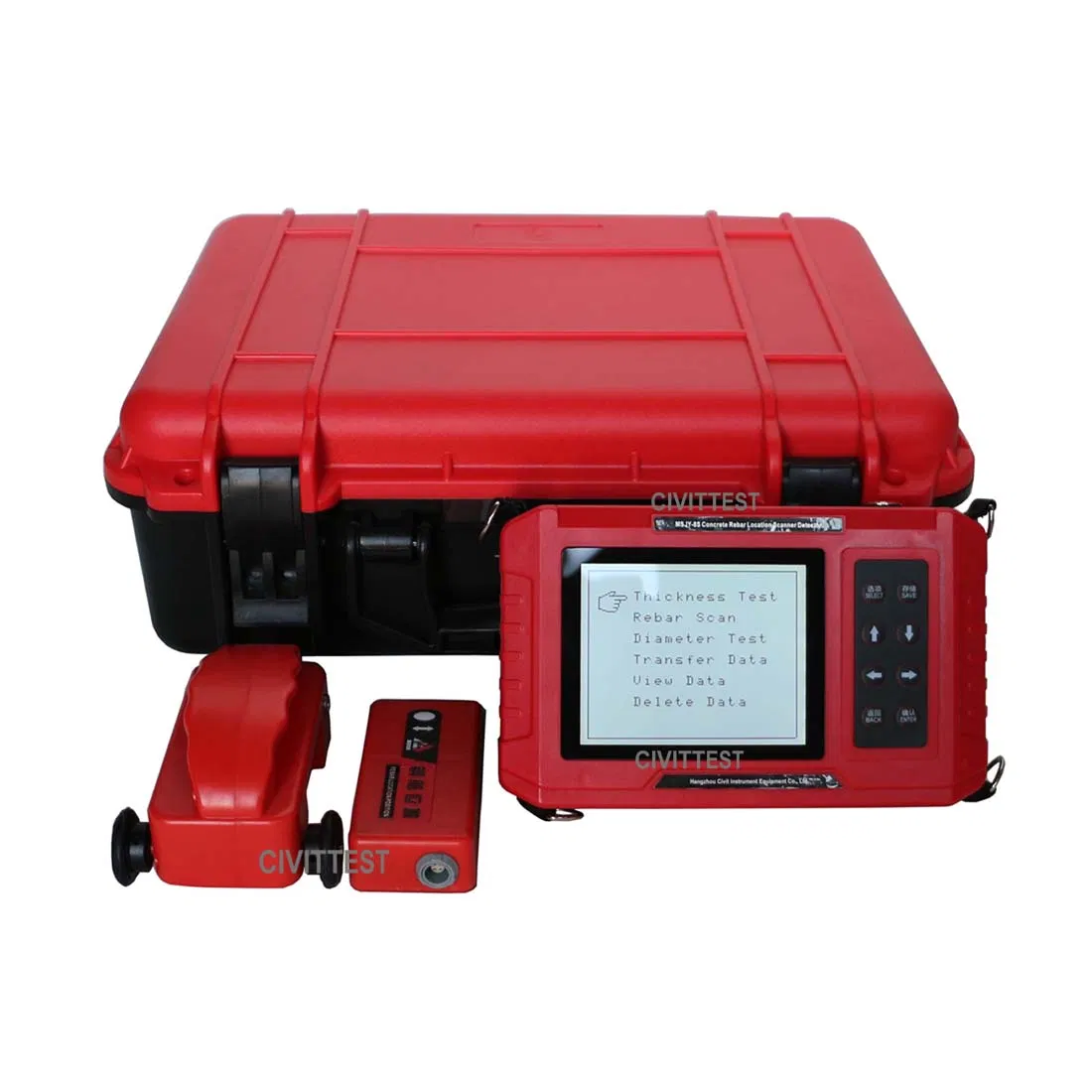 Tipo integrado automático localizador de teste de localização de vergalhão de metal com tampa de concreto